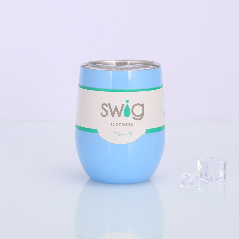 Swig Eggshell Cup 12oz Stainless Steel Wine Mug