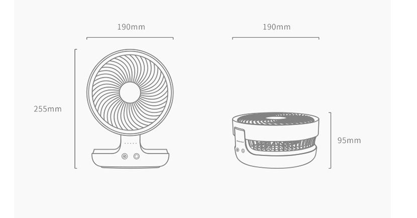 Wireless Suspended Air Circulation Fan USB Rechargeable