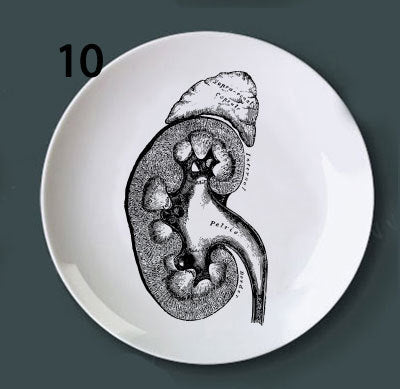 Human bone structure decoration plate