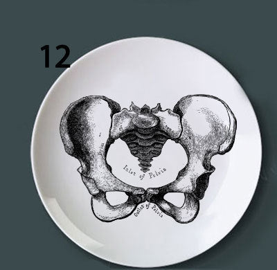 Human bone structure decoration plate