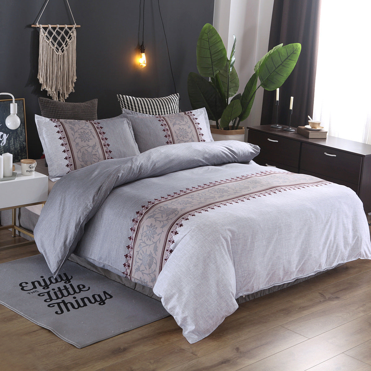 Simple plain bedding