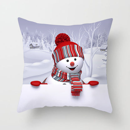 Christmas Snowman Series Peach Soul Pillow Case