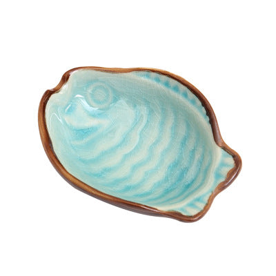 Leaves small ceramic saucer kitchen multipurpose sauce dish seasoning sauce vinegar sauce glaze ice tableware dish wholesale