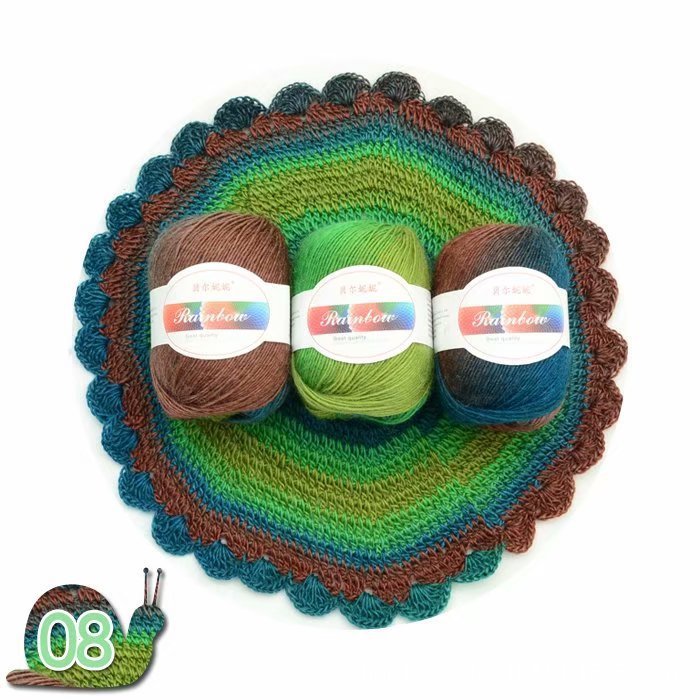 Rainbow ball of yarn