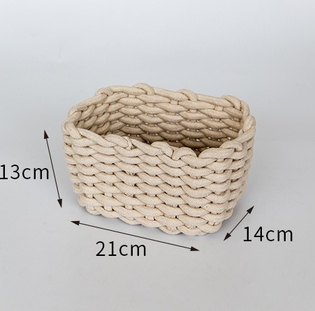 Nordic Wind Hand-woven Thick Cotton Rope Storage Box Simple Storage Basket