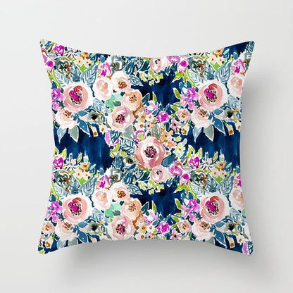 Home Decor Living Room Sofa Graffiti Flower Print Pillowcase