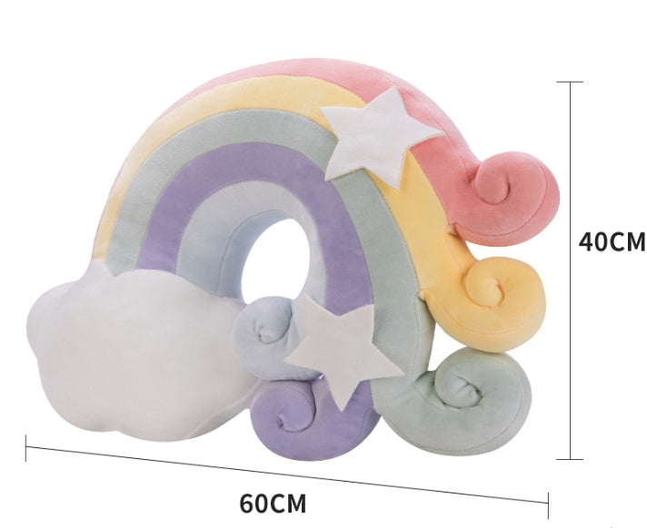 Star Moon Bed Head Cushion Rainbow Creative Pillow