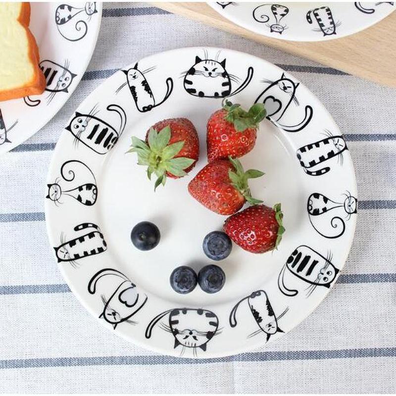 4pcs Cute Cat Plates