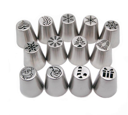 3 in one LIMITED EDITION CHRISTMAS STYLE Stainless Steel Cake Decorating Nozzle