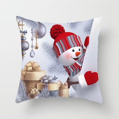 Christmas Snowman Series Peach Soul Pillow Case