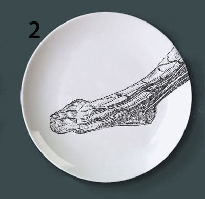 Human bone structure decoration plate