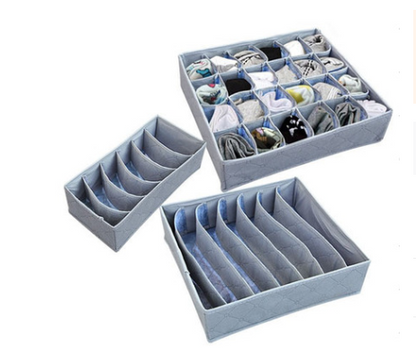 Storage box Bamboo charcoal three-piece set