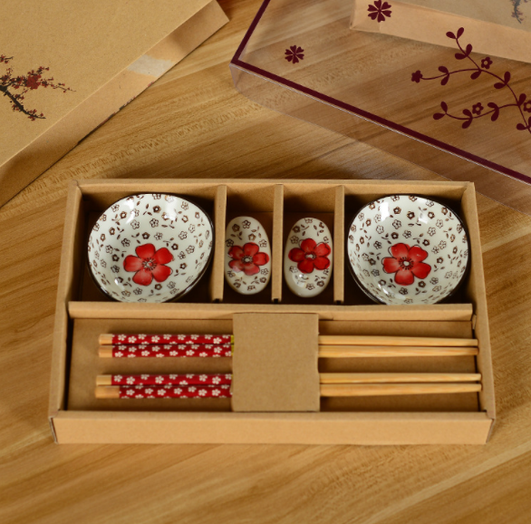 Creative gifts ceramic tableware chopsticks chopsticks dish Gift Set 12 piece gift gifts ceramic tableware