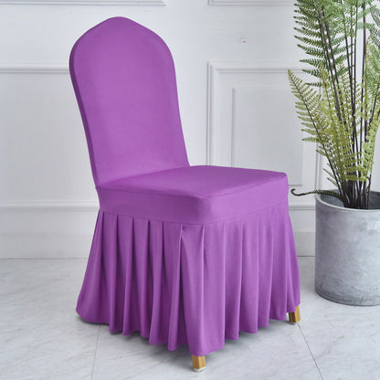 Pleated skirt side dining chair