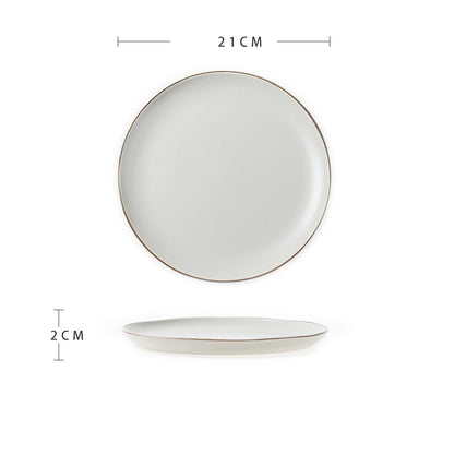 Beautiful Ceramic Dinner Plate Advanced Sense Of Micro Flaw