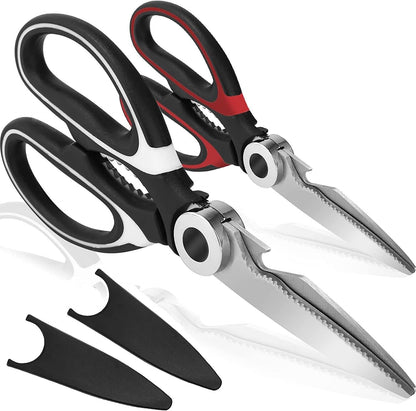 2PC Kitchen Shears Utility Kitchen Scissors Stainless Steel HEAVY DUTY Meat Tool