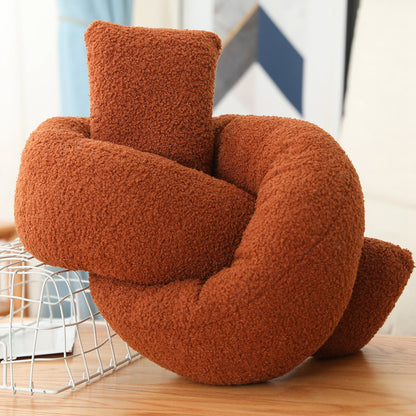 Plush Three Dimensional Special Shaped Pillow Round Lumbar Support