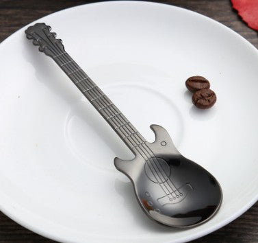 Guitar Coffee Spoon Set Stainless Steel Dessert Ice Cream Spoon Tea Spoon Coffee Accessories