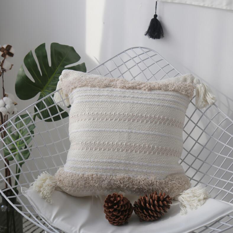 Frien Cushion Shell Canvas Throw Pillow Tufted Pillow