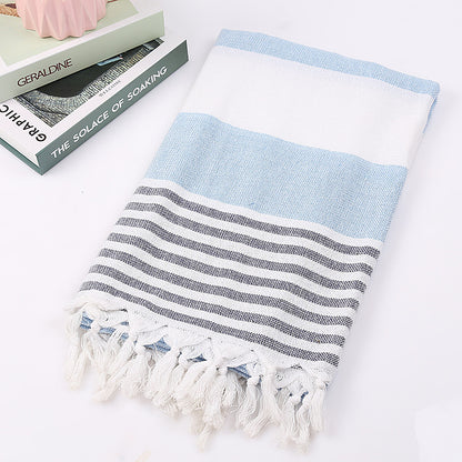 Cotton striped beach towel 100x180cm