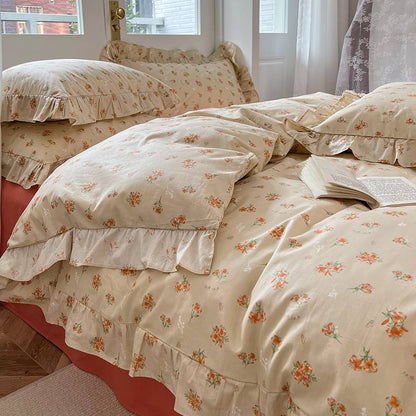 Broken Spring And Autumn Girl Bedding Sheet Quilt Cover Set Of Three