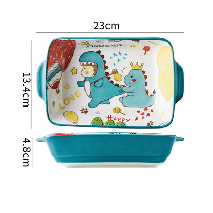 Cartoon Ceramic Dishes Set Tableware Bowl Household