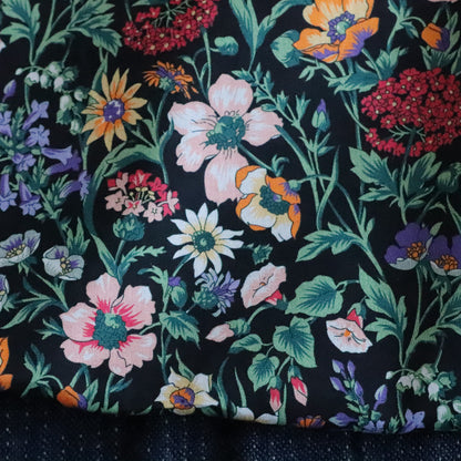 Black Bottom 80 LIBERTY Poplin High Count Cotton Fabric