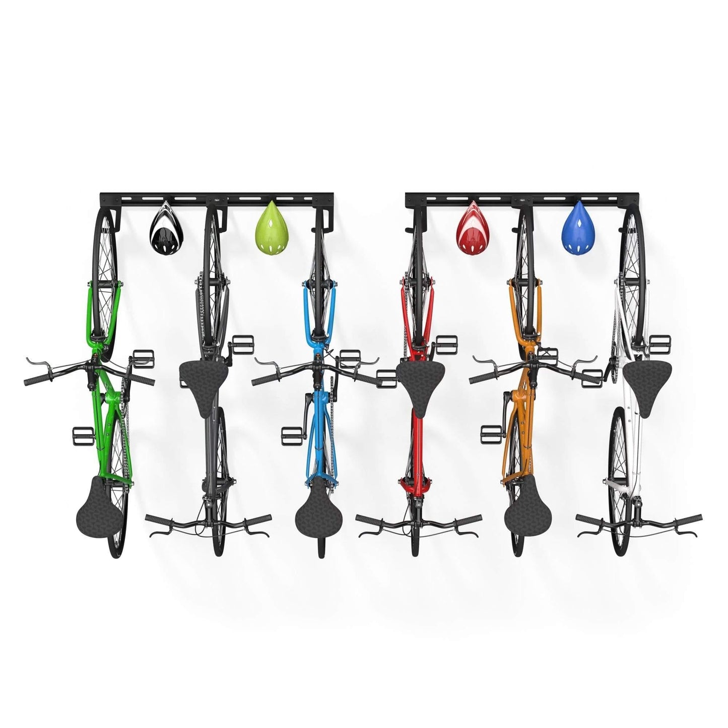 Wall Mounted Bike Rack for 6 Bikes