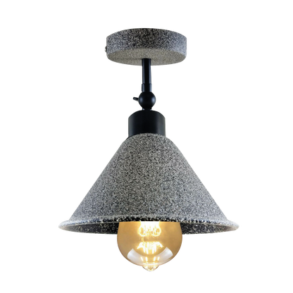 Retro Industrial Ceiling Flush Mount Light Metal Cone Shade Light