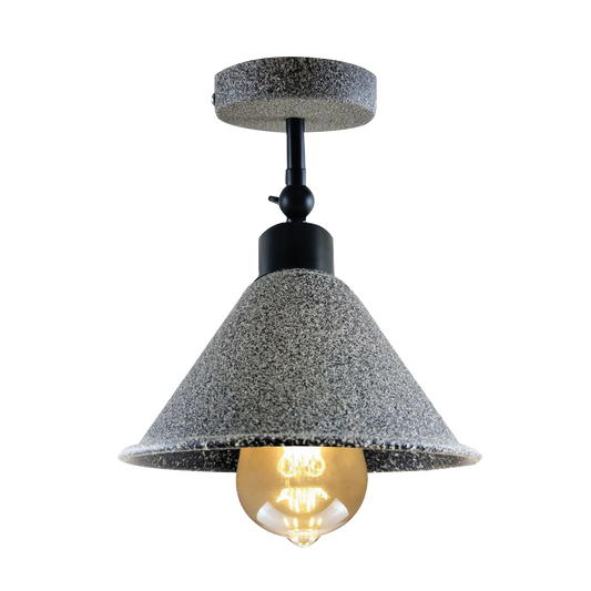 Retro Industrial Ceiling Flush Mount Light Metal Cone Shade Light