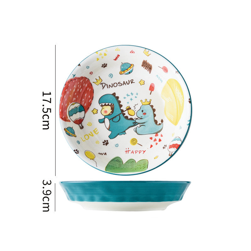 Cartoon Ceramic Dishes Set Tableware Bowl Household