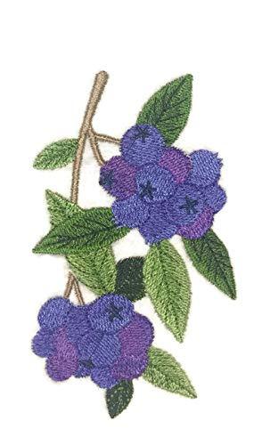 Nature Weaved in Threads, Fruits[Blueberry ] [] Embroidered Iron