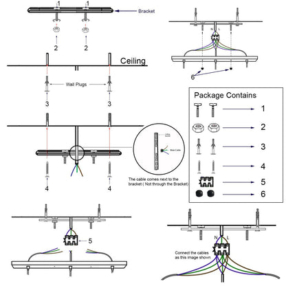 Satin Nickel Multi outlet Ceiling Pendant Kits~1985