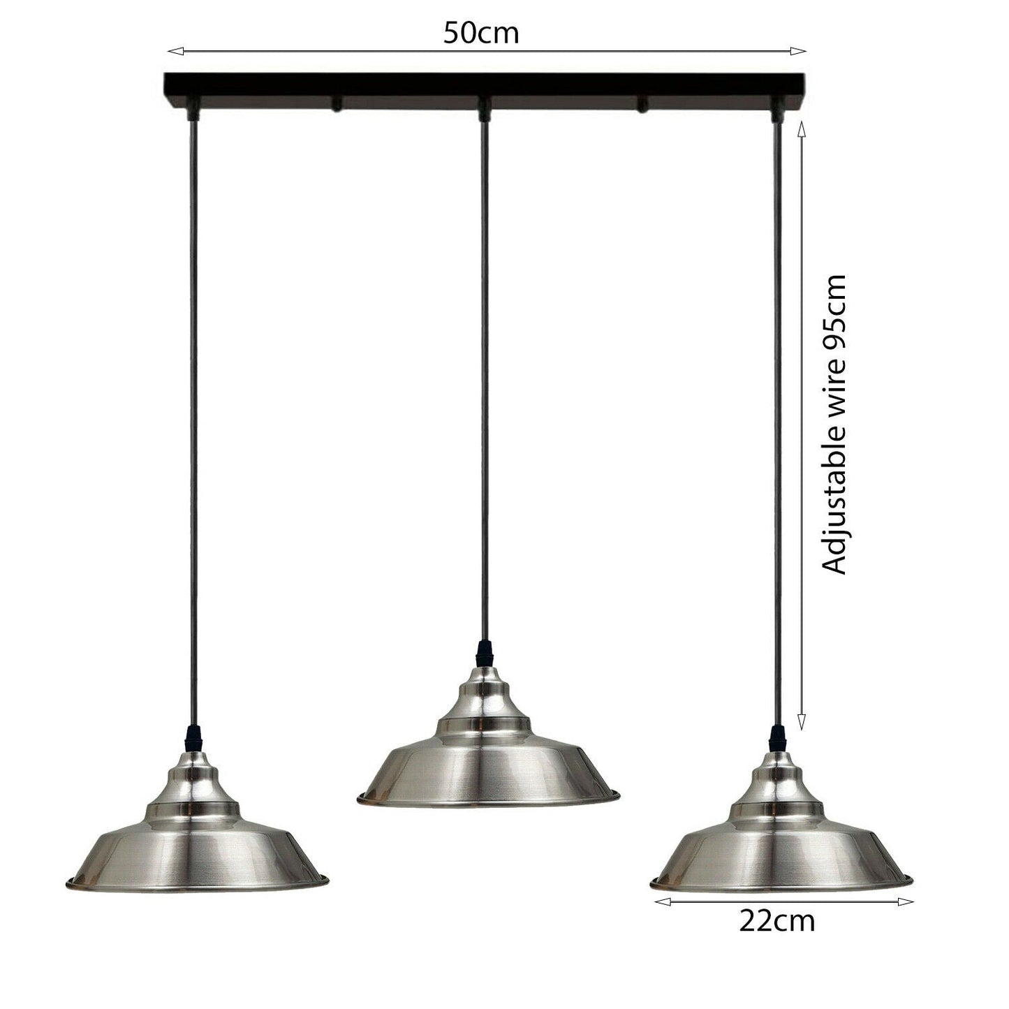 Satin Nickel Multi outlet Ceiling Pendant Kits~1985