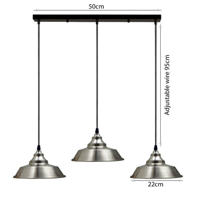 Satin Nickel Multi outlet Ceiling Pendant Kits~1985