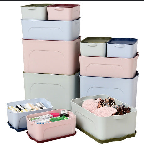 Creative underwear storage box, plastic bra, underwear box, wardrobe finishing box, desktop size collection package