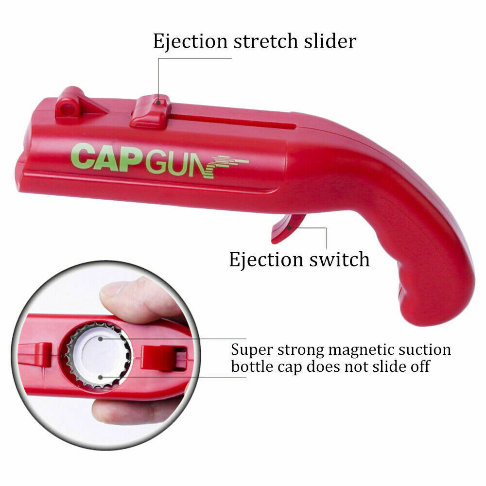 Cap Gun Beer Opener Drink Bottle Opener Launcher Shooter Game For Family Bar