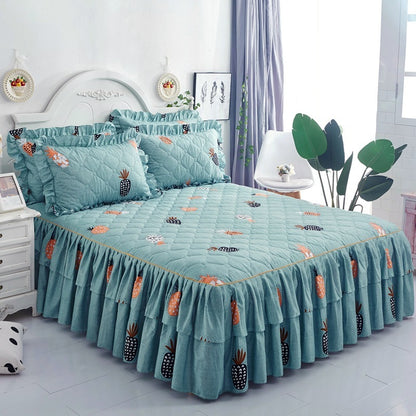 Thick double-layer lace bedspread