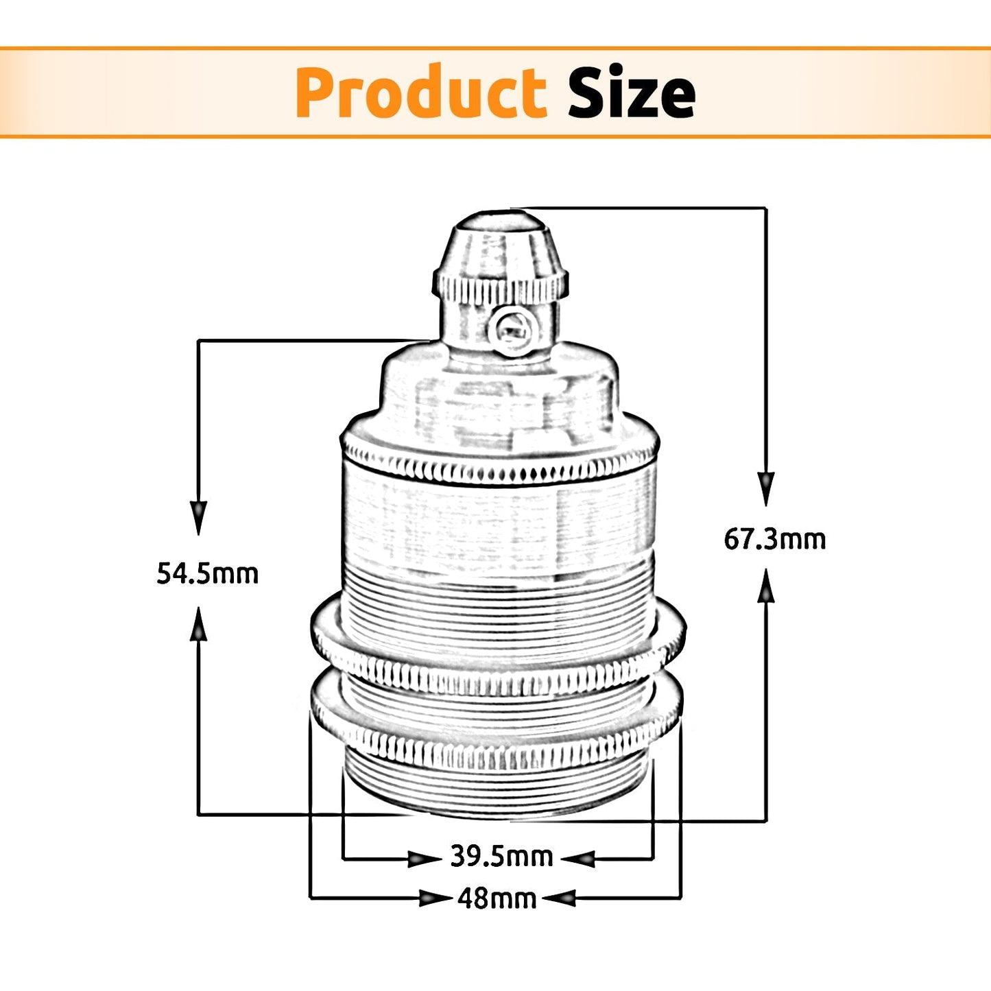 E26 Bulb Socket Ceramics Lamp Holder Lampshades addable ES Screw Bulb