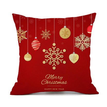 Christmas linen pillowcase