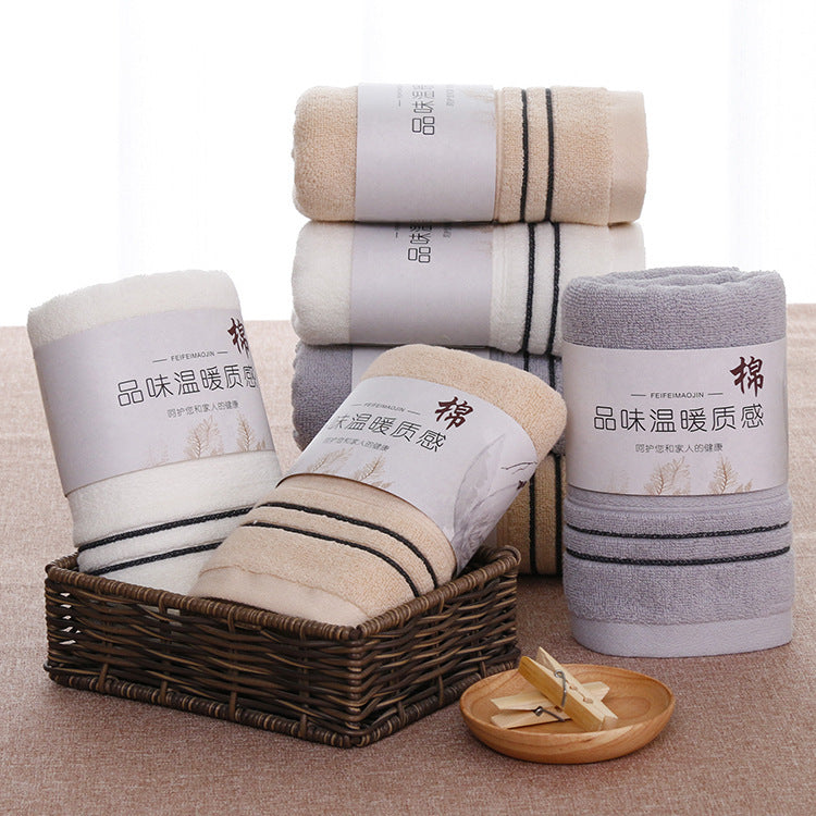 Gaoyang Factory Wholesale Pure Cotton 32 Strand Double Silk Absorbent Towel Gift Custom Daily Necessities Towel Promotion