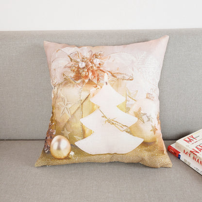 Christmas linen pillowcase