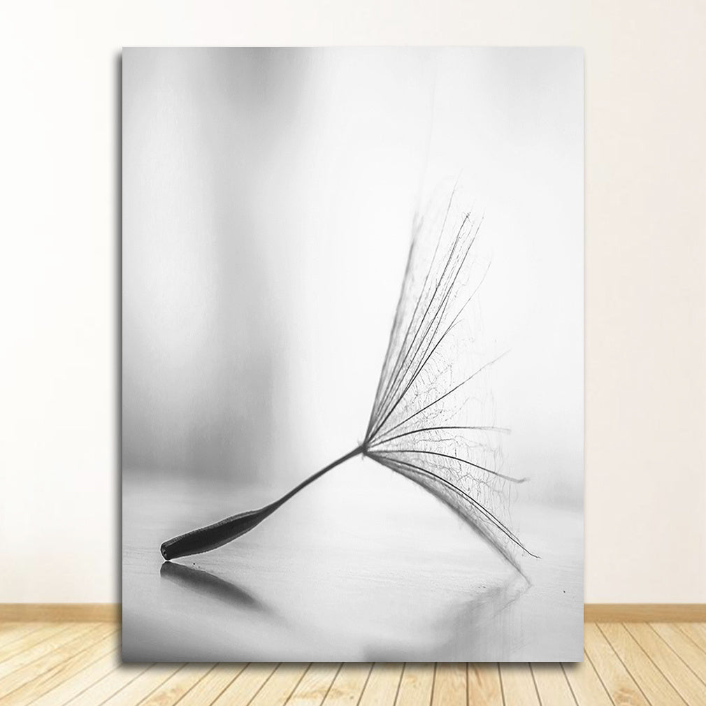 Frameless Abstract Dandelion Flower Canvas Painting Living Room Decor