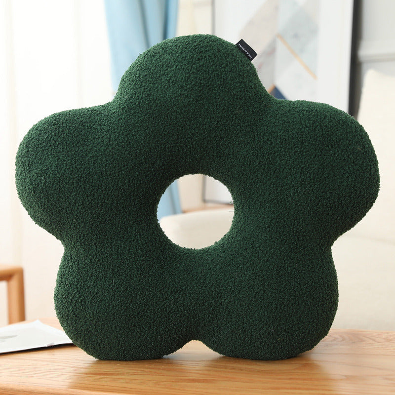 Plush Three Dimensional Special Shaped Pillow Round Lumbar Support