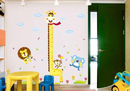 Diy Giraffe Height Chart Measure Wall Stickers