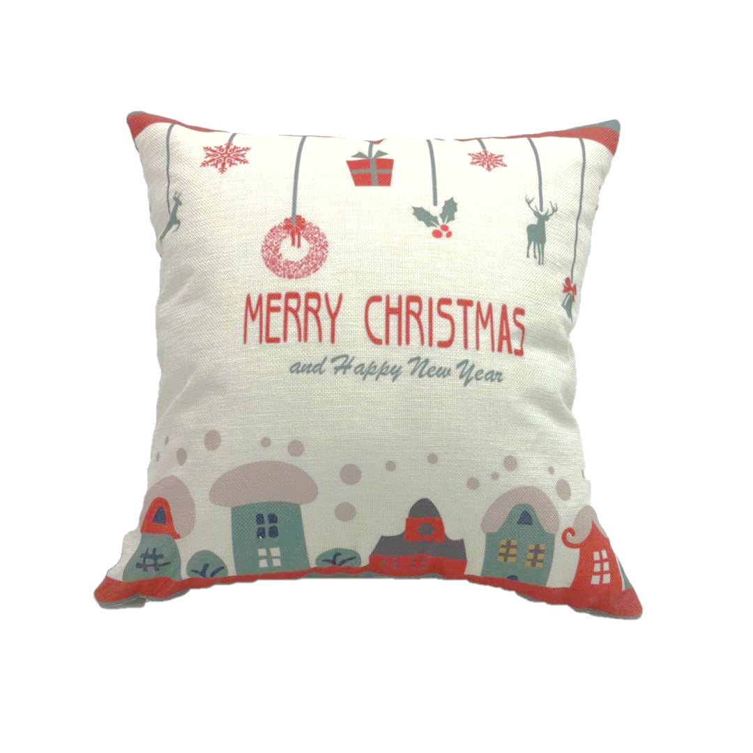 Christmas linen pillowcase