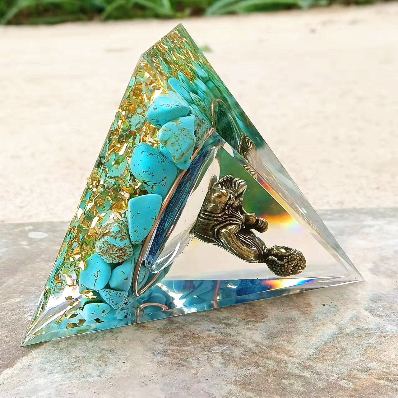 Quan Yin Orgone Energy Pyramid Ornament