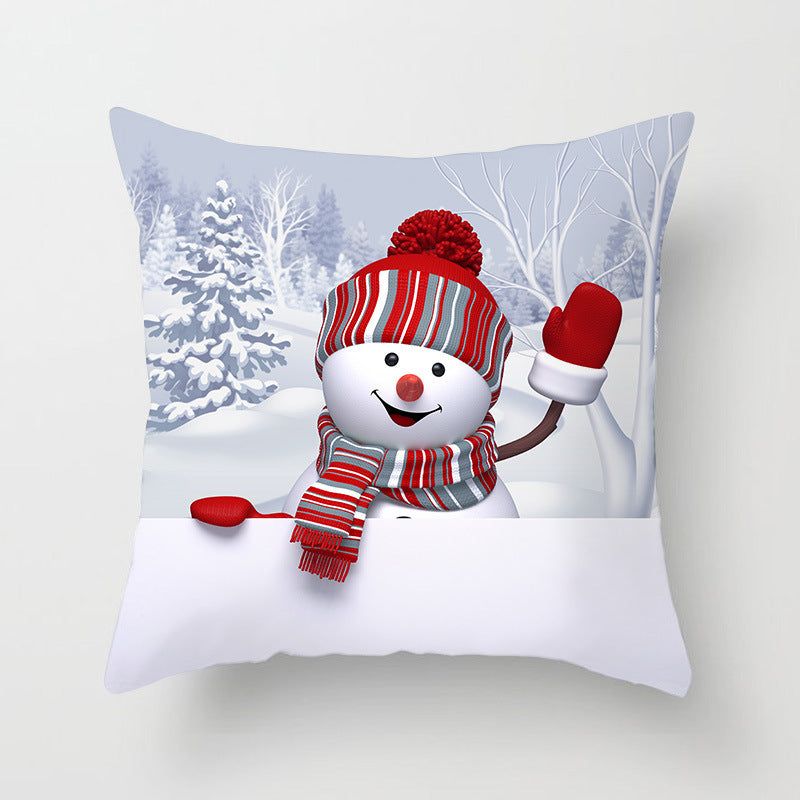 Christmas Snowman Series Peach Soul Pillow Case