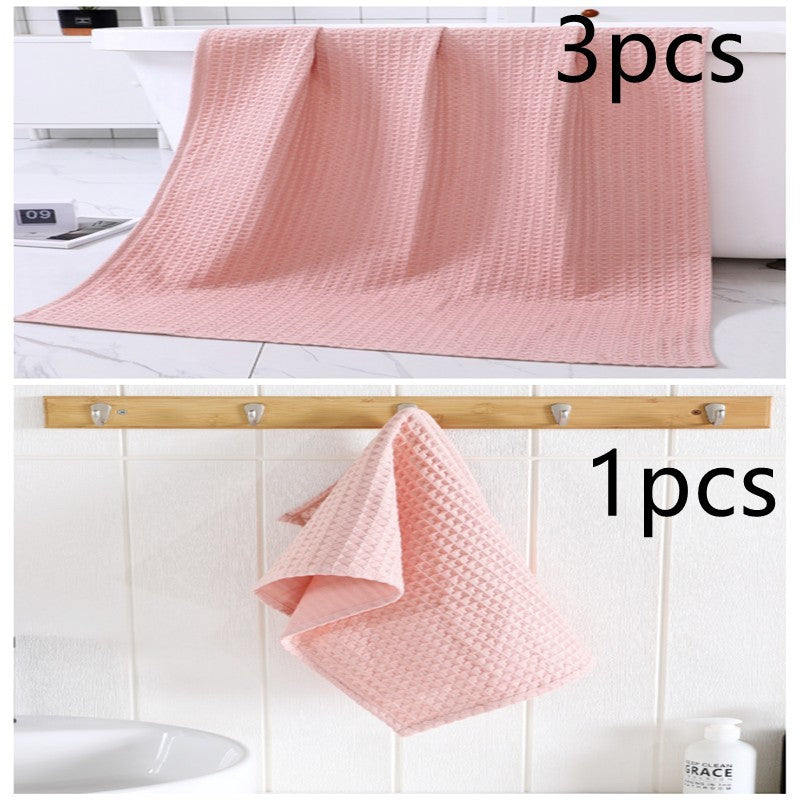 Water-absorbing  Quick-drying Pure Cotton Waffle Bath Towel