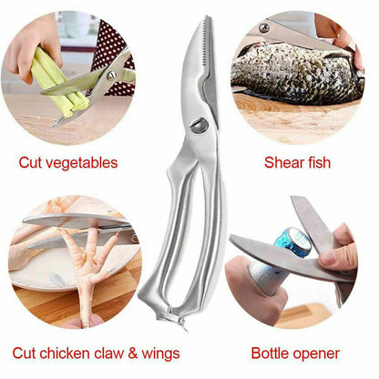 Knives Kitchen Shears Stainless Steel Poultry Fish Chicken Bone Scissors Kitchen Gadgets Chef Japanese Knife Cooking Stainless Steel Poultry Chicken Bone Scissors